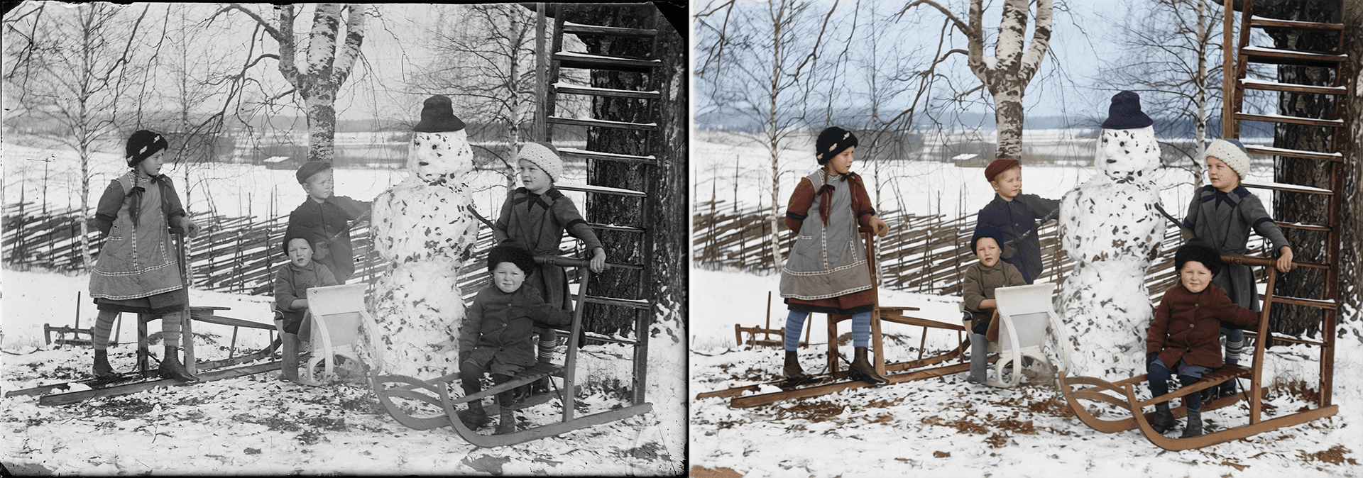 Faded photo colors comparison